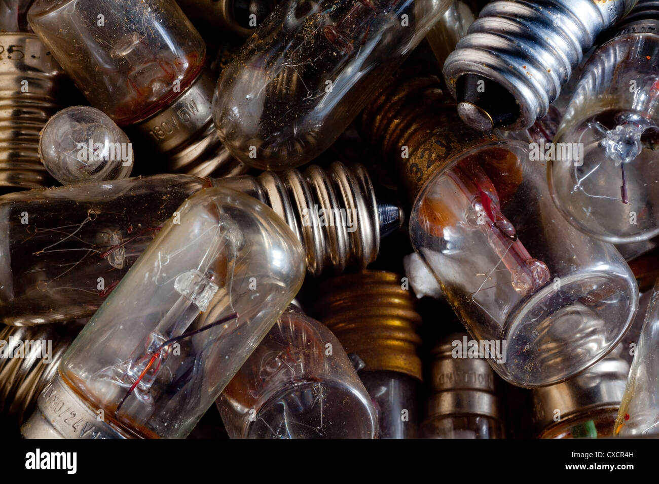 Old lightbulbs Stock Photo