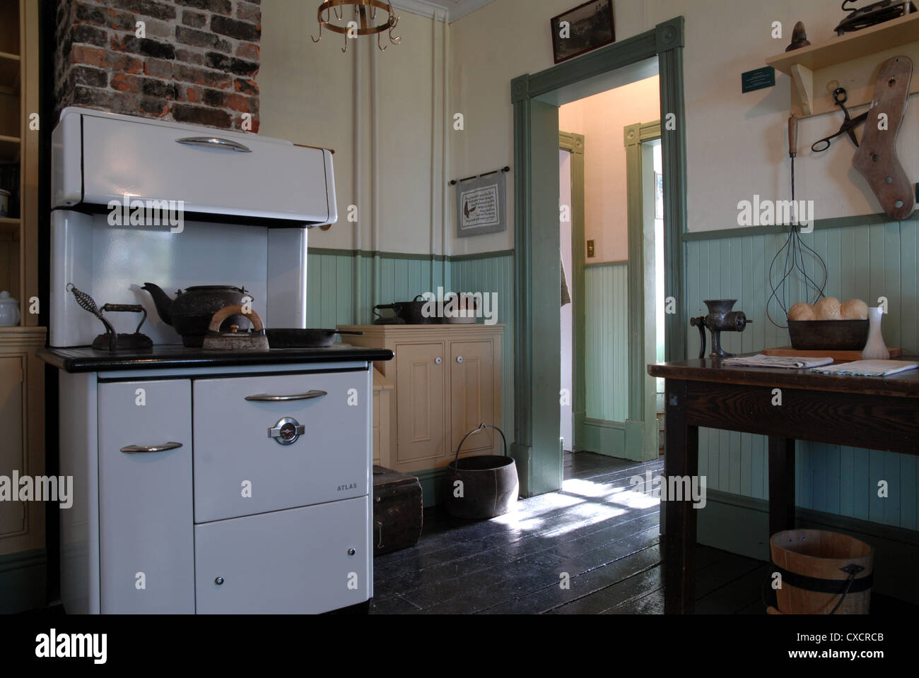 Interior of Dr Wilfred Grenfell's house in St Anthony, Newfoundland