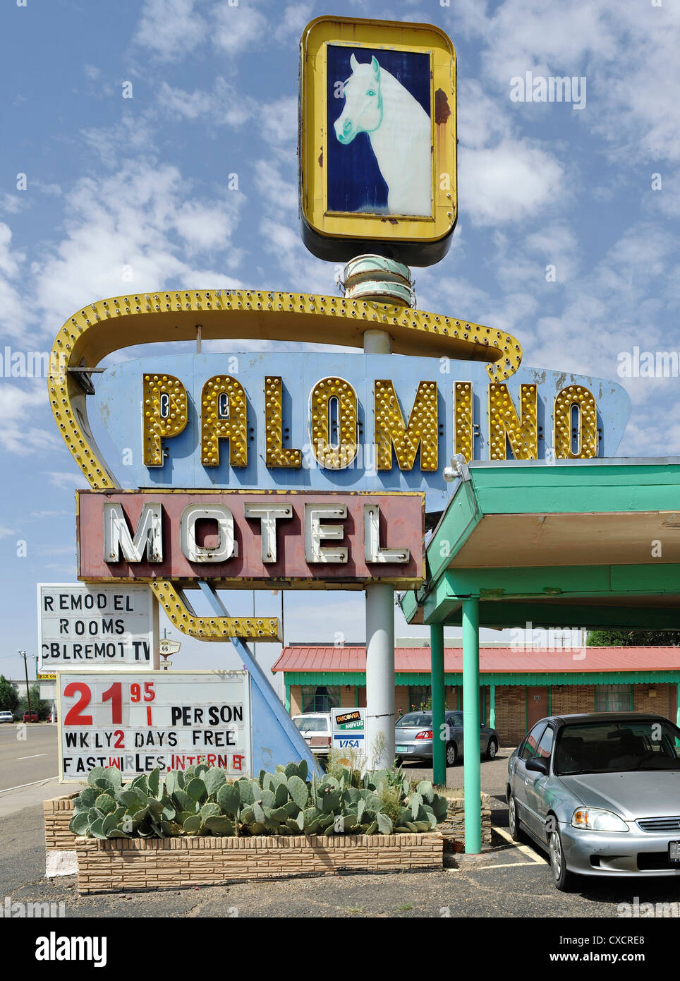 Palomino Motel, Route 66, Tucumcari New Mexico Stock Photo - Alamy