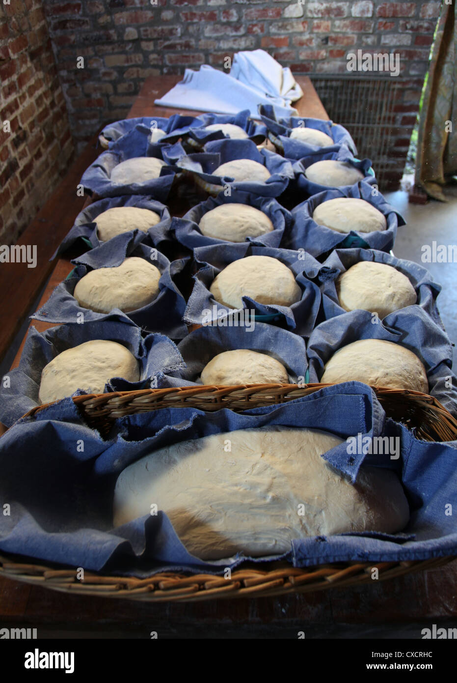 It's a photo of many range of fresh bread cooked in Normandy, France