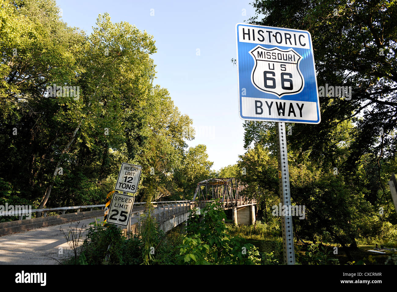 Devil's Elbow Road Bridge, Route 66, Missouri, USA Stock Photo