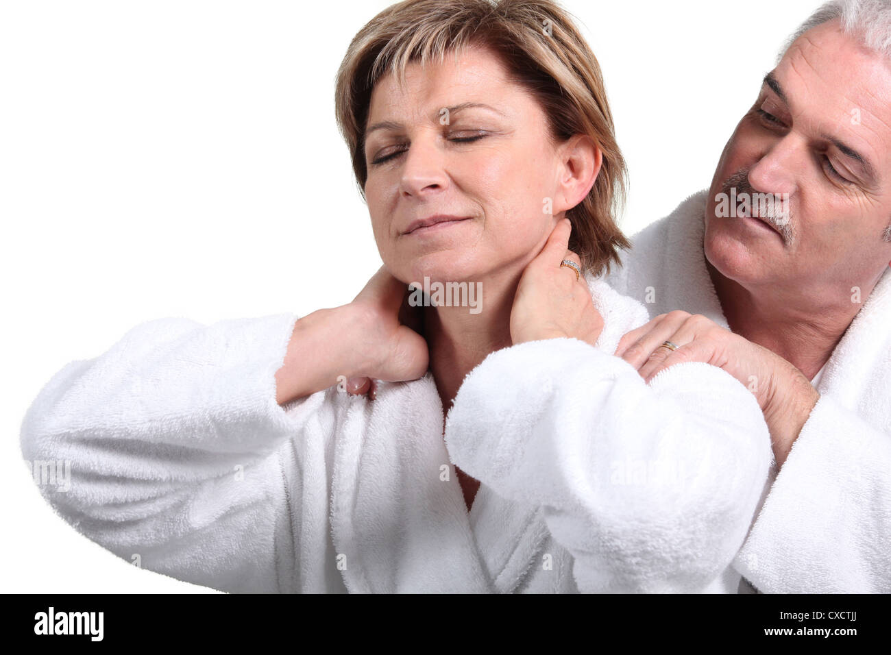 Neck massage mature women hi-res stock photography and images - Alamy