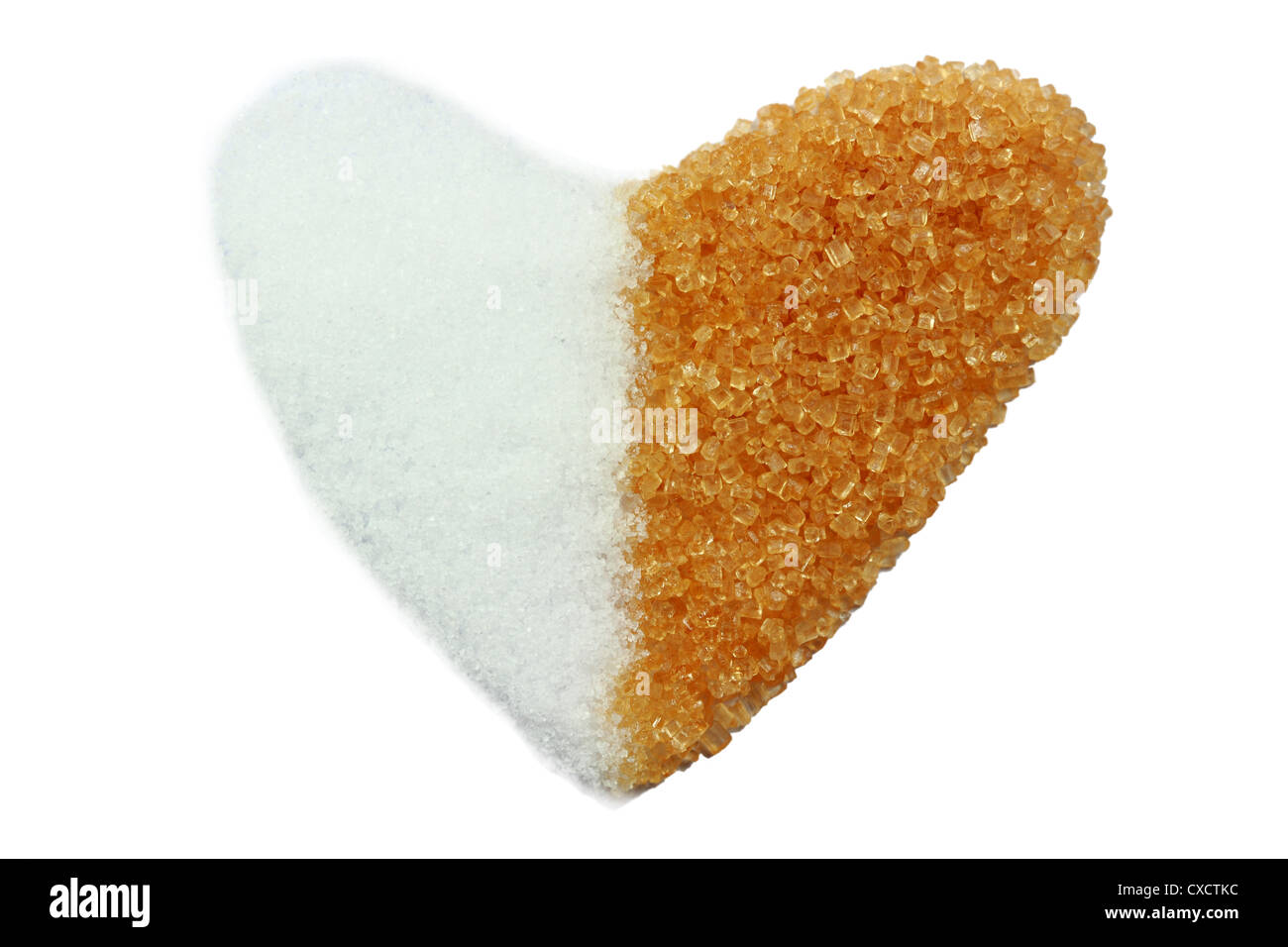Heart shape of salt and sugar Stock Photo - Alamy