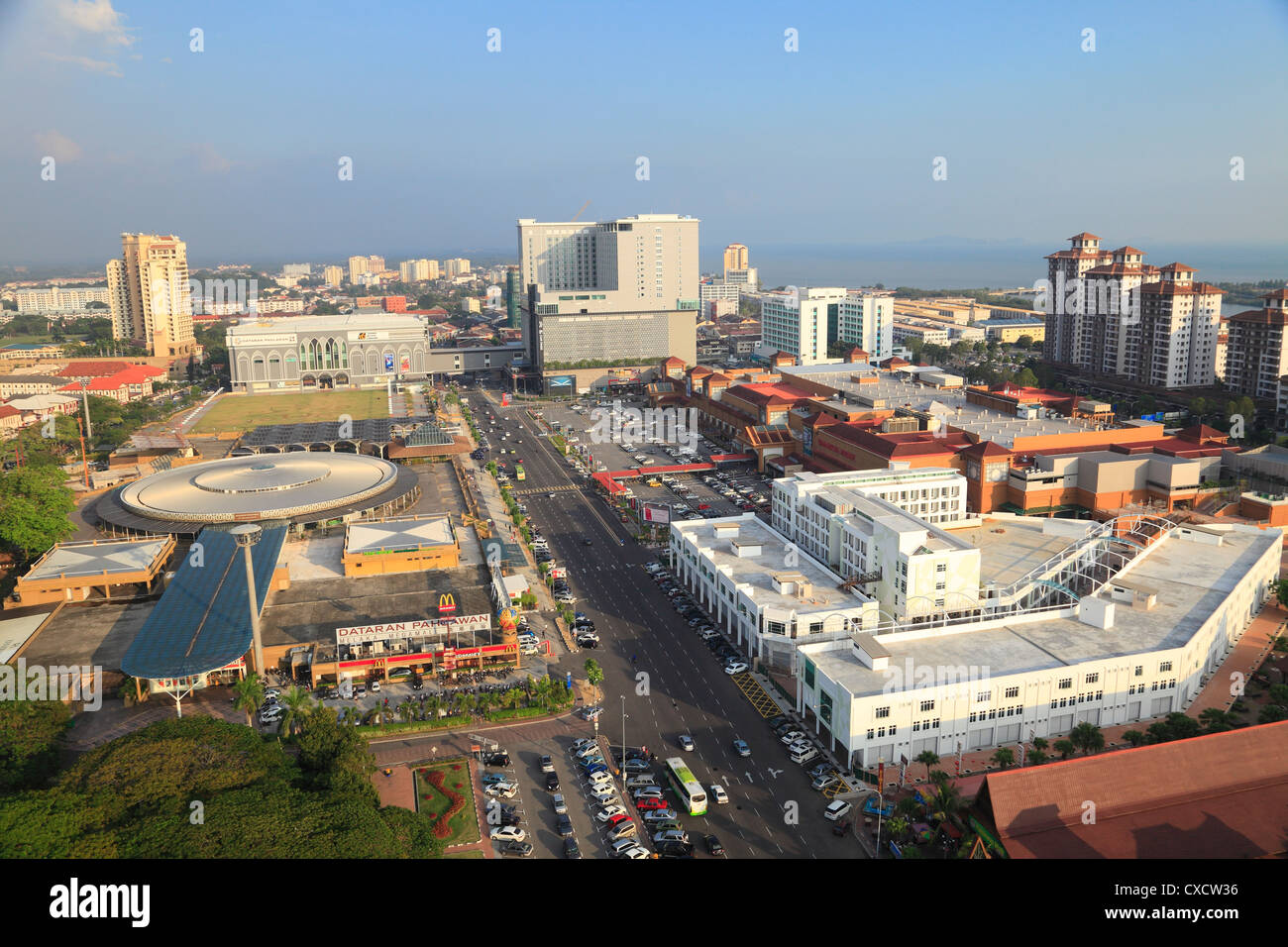 Cityscape of Malacca, Malacca, Malaysia Stock Photo