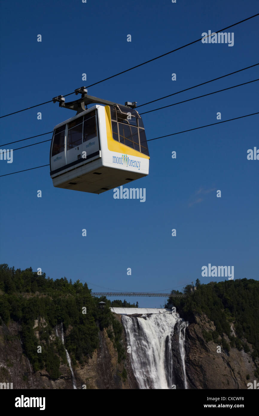 aerial tram, Montmorency Falls, near Quebec City, Canada Stock Photo