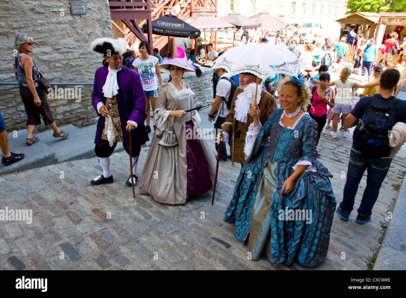 17th century French Canadian costumes, New France Festival, Quebec City, Canada Stock Photo