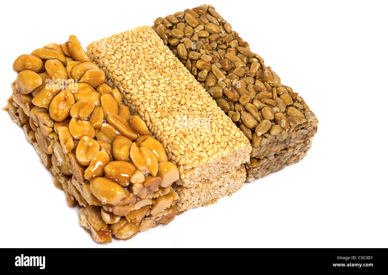 Sesame Seed Brittle kozinaki, candied roasted sunflower´s seeds