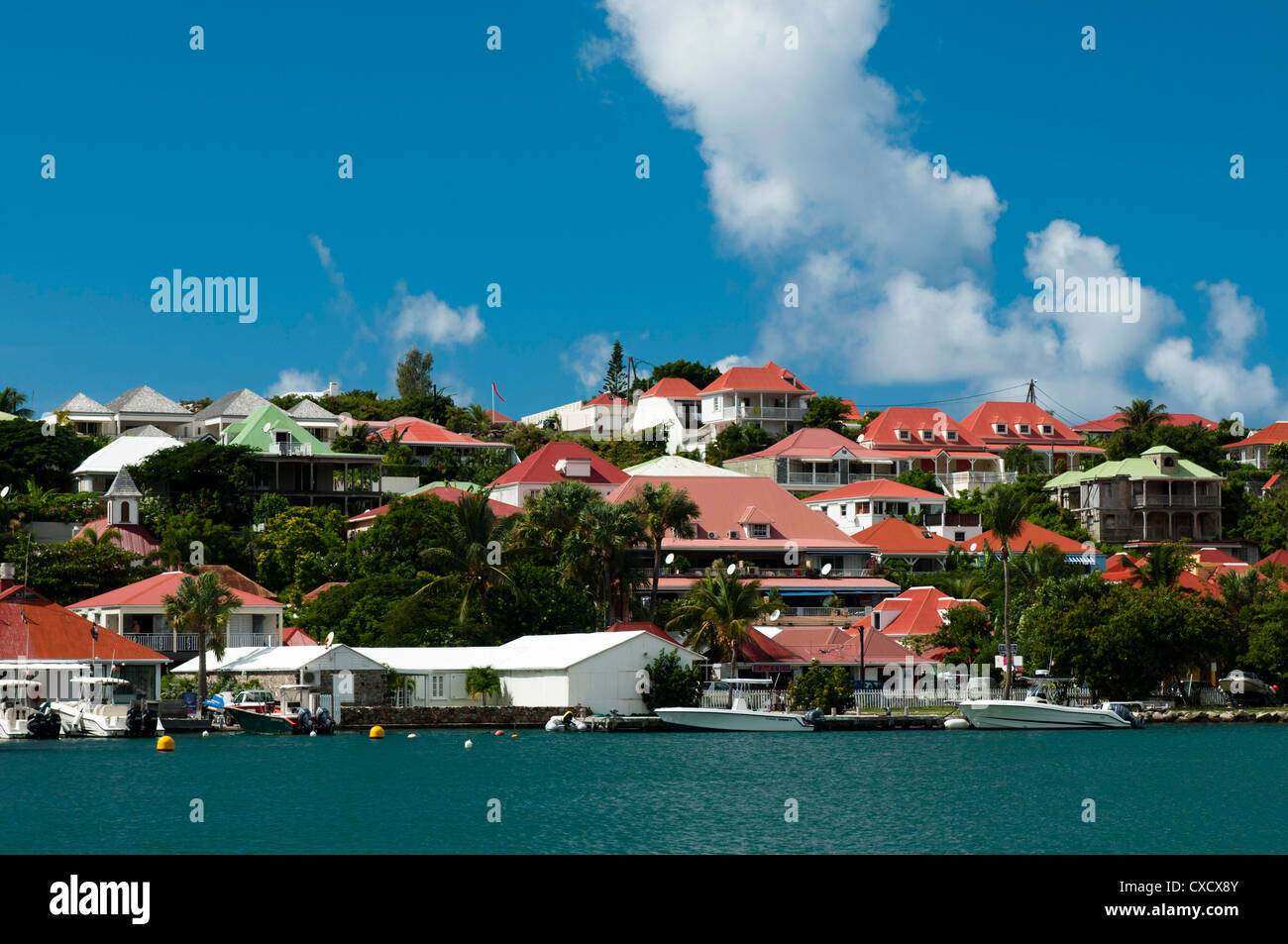 The town of Gustavia, capital of Saint Barthélemy Stock Photo - Alamy
