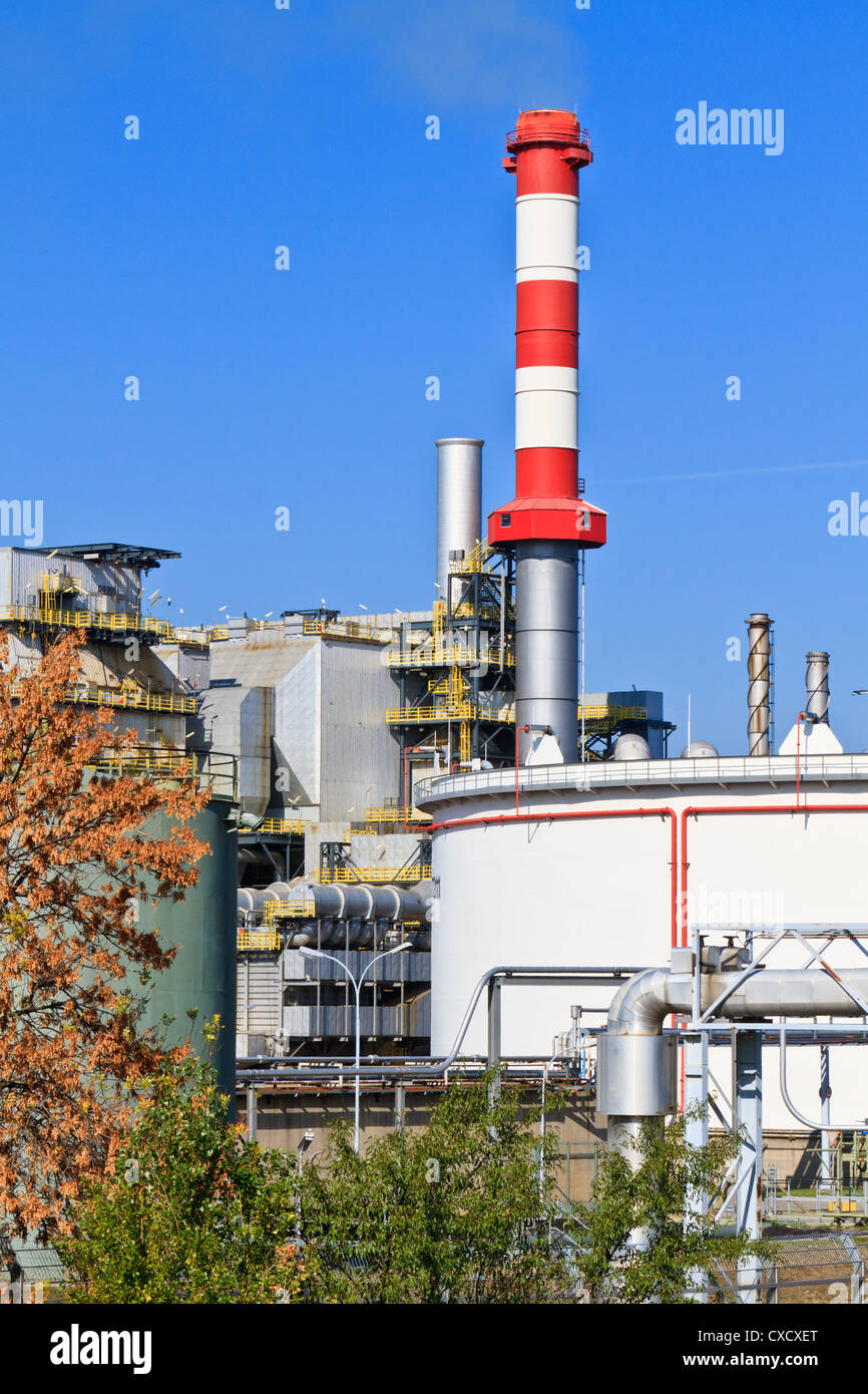 Oil and gas industry. Oil reservoir on a petrochemical plant Stock Photo
