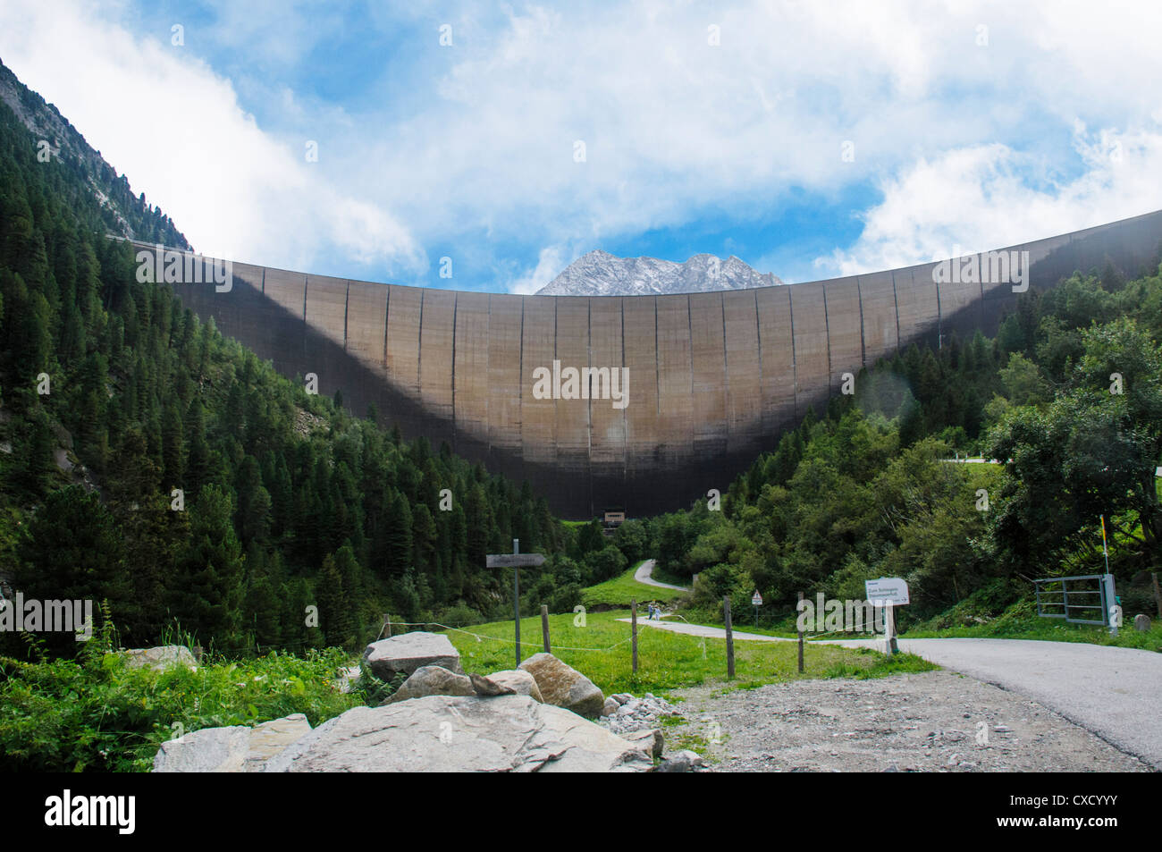 Austria, Zillertal High Alpine nature Park Hochgebirgs Naturpark Schlegeis dam near Ginzling, Tyrol Stock Photo