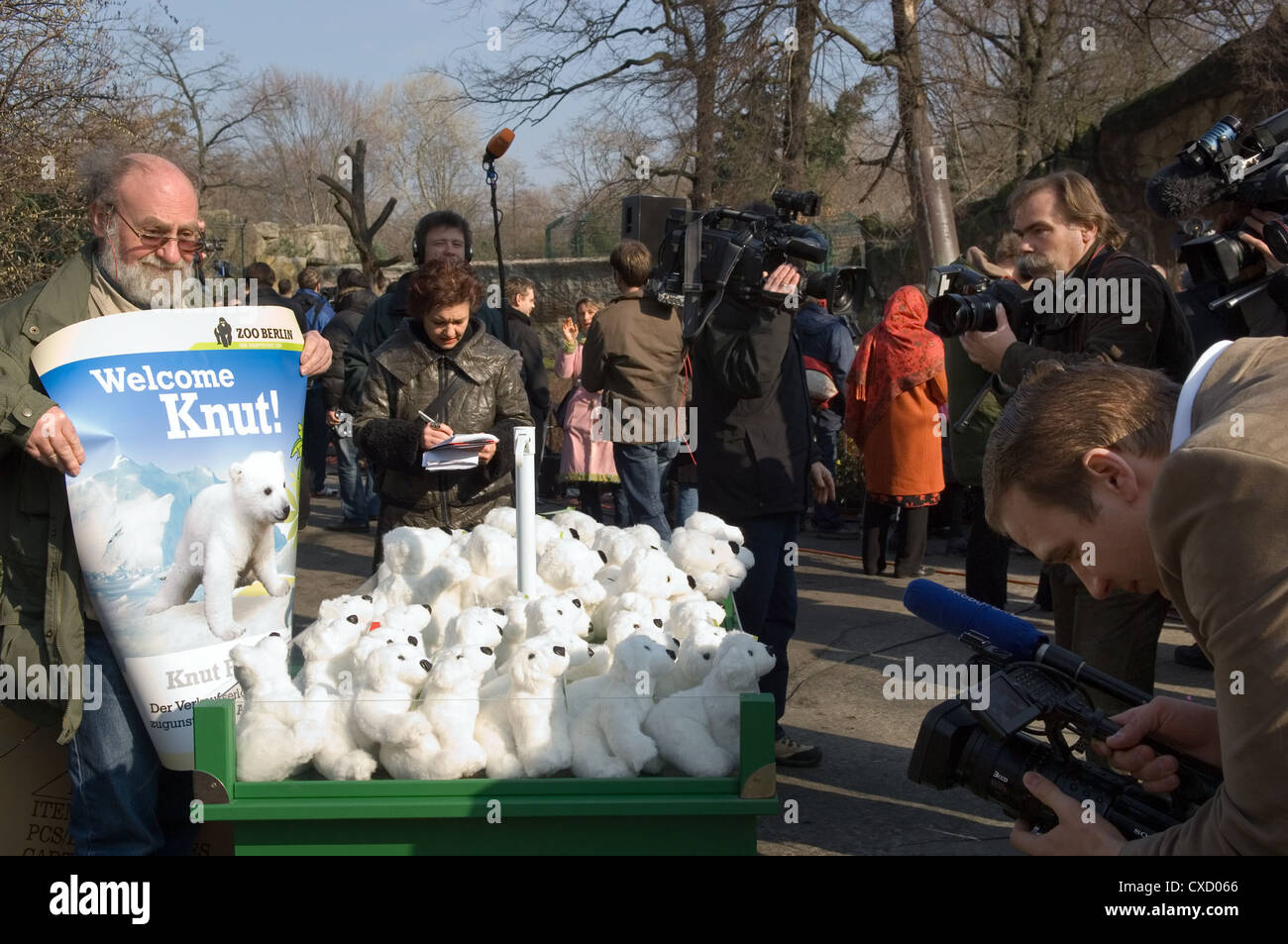 Berlin, media frenzy at the zoo Stock Photo