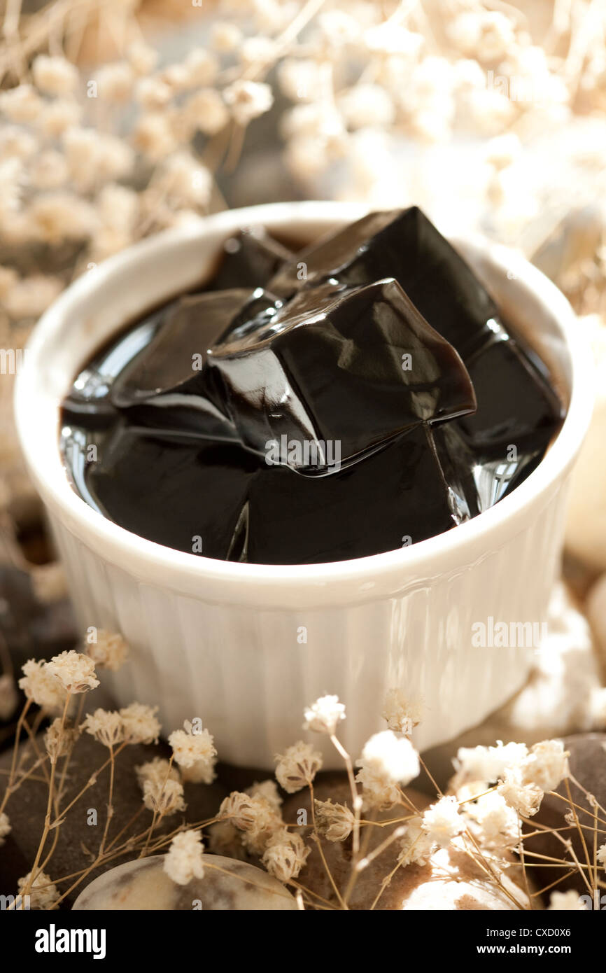 Chinese traditional food,tortoise herb jelly Stock Photo Alamy