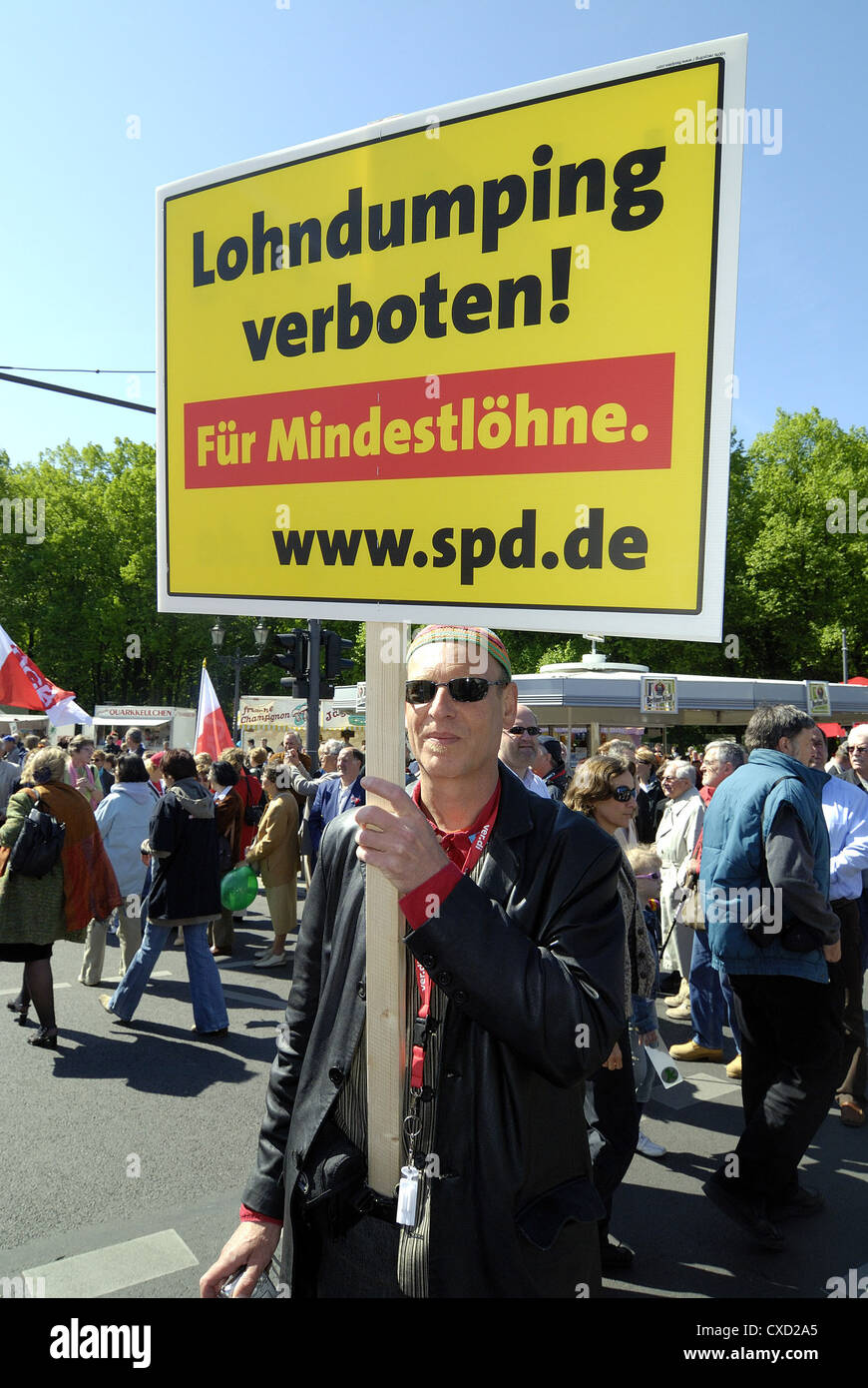 Berlin, traditional demo on 1 May Stock Photo