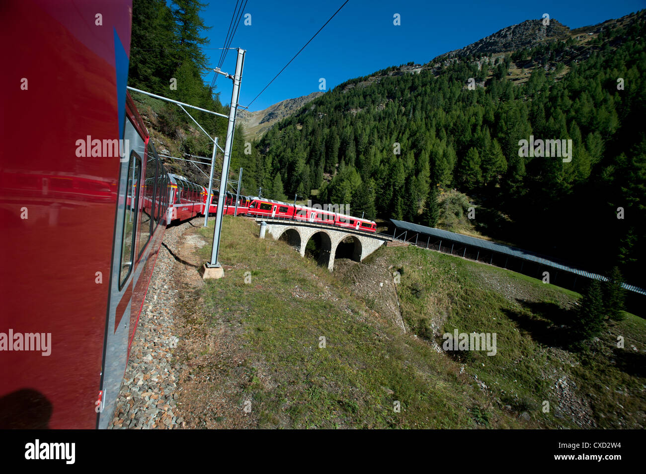 Switzerland. The Bernina Express, the journey from Chur in Switzerland to Tirano in Italy. 9