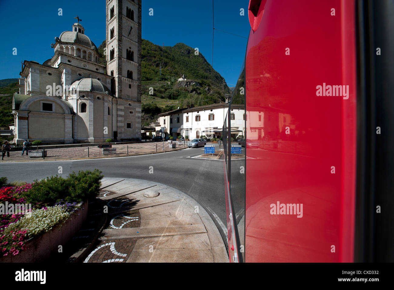 Switzerland. The Bernina Express, the journey from Chur in Switzerland to Tirano in Italy