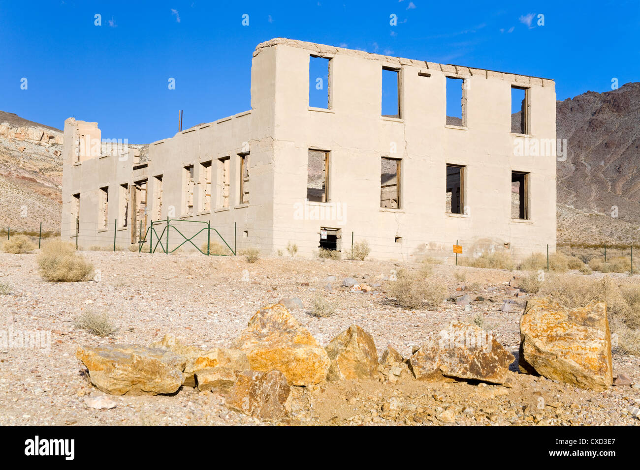 School in the Rhyolite ghost town, Beatty, Nevada, United States of