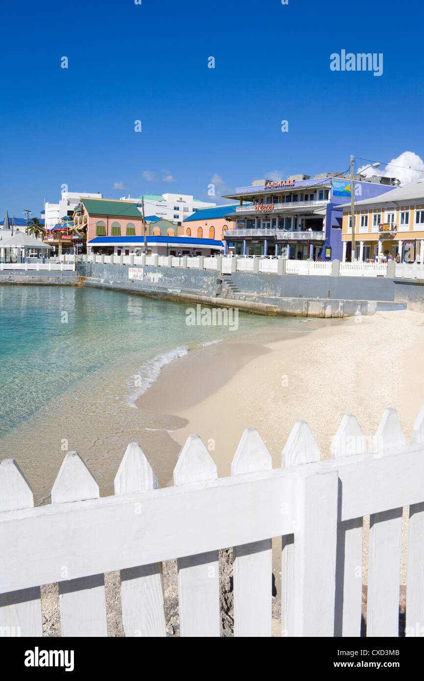 Stores on Harbour Drive, George Town, Grand Cayman, Cayman Islands, Greater Antilles, West Indies, Caribbean, Central America Stock Photo
