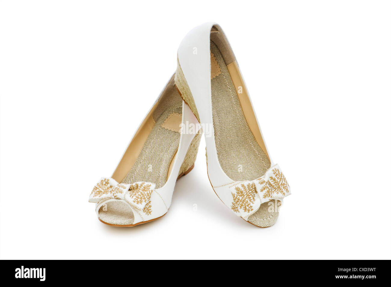 Woman shoes isolated on the white background Stock Photo - Alamy