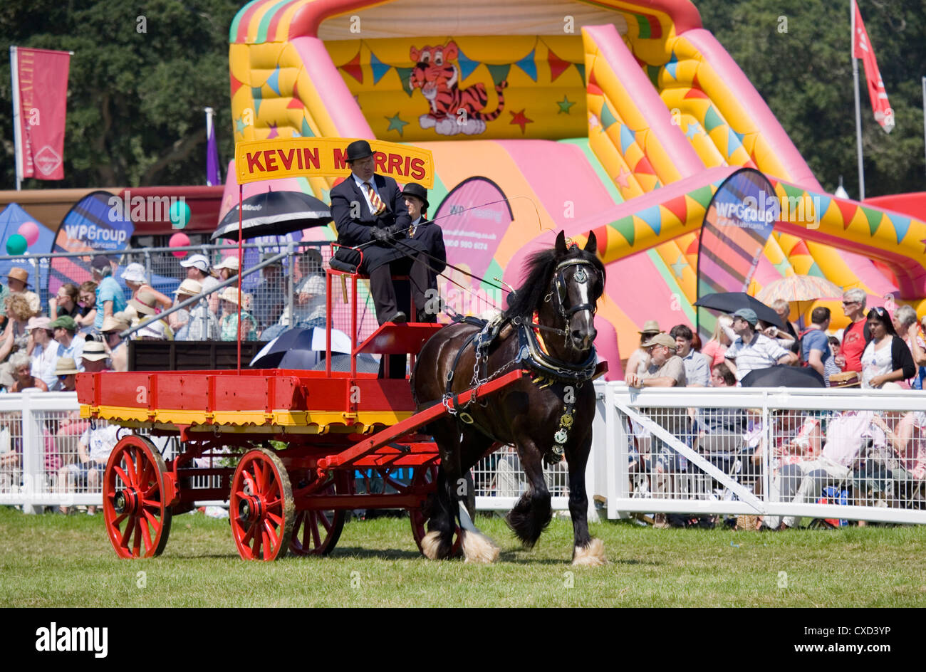 Horse and cart at the new forest show 2012 Stock Photo