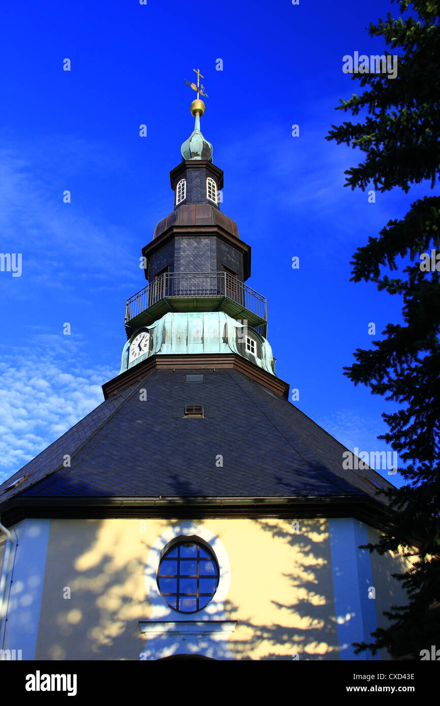 Church in the Erzgebirge mountain at Seiffen Stock Photo