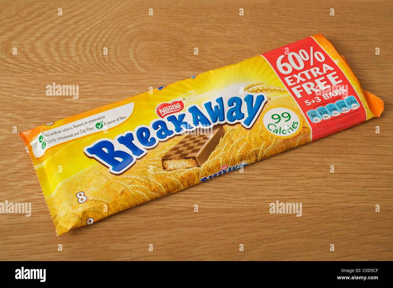 Nestle Breakaway chocolate bars Stock Photo
