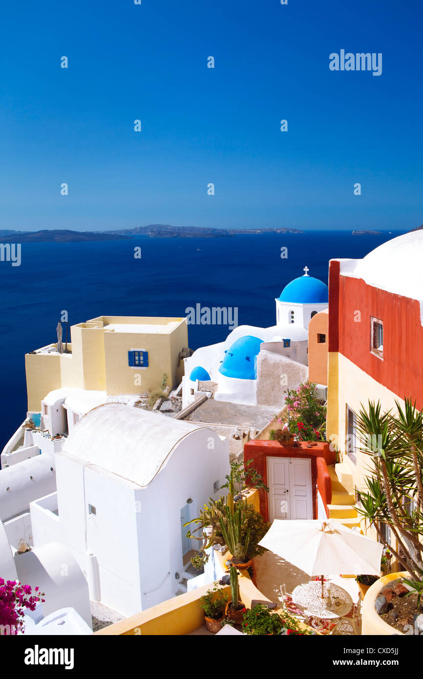 Oia, Santorini, Cyclades, Greek Islands, Greece, Europe Stock Photo