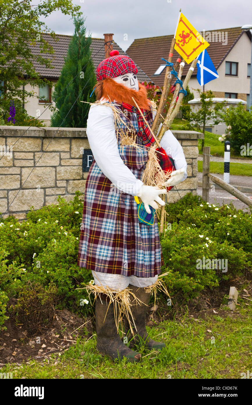 Culbokie, on The Black Isle near Inverness, has an Annual scarecrow [Tattiebogle] competion. Stock Photo