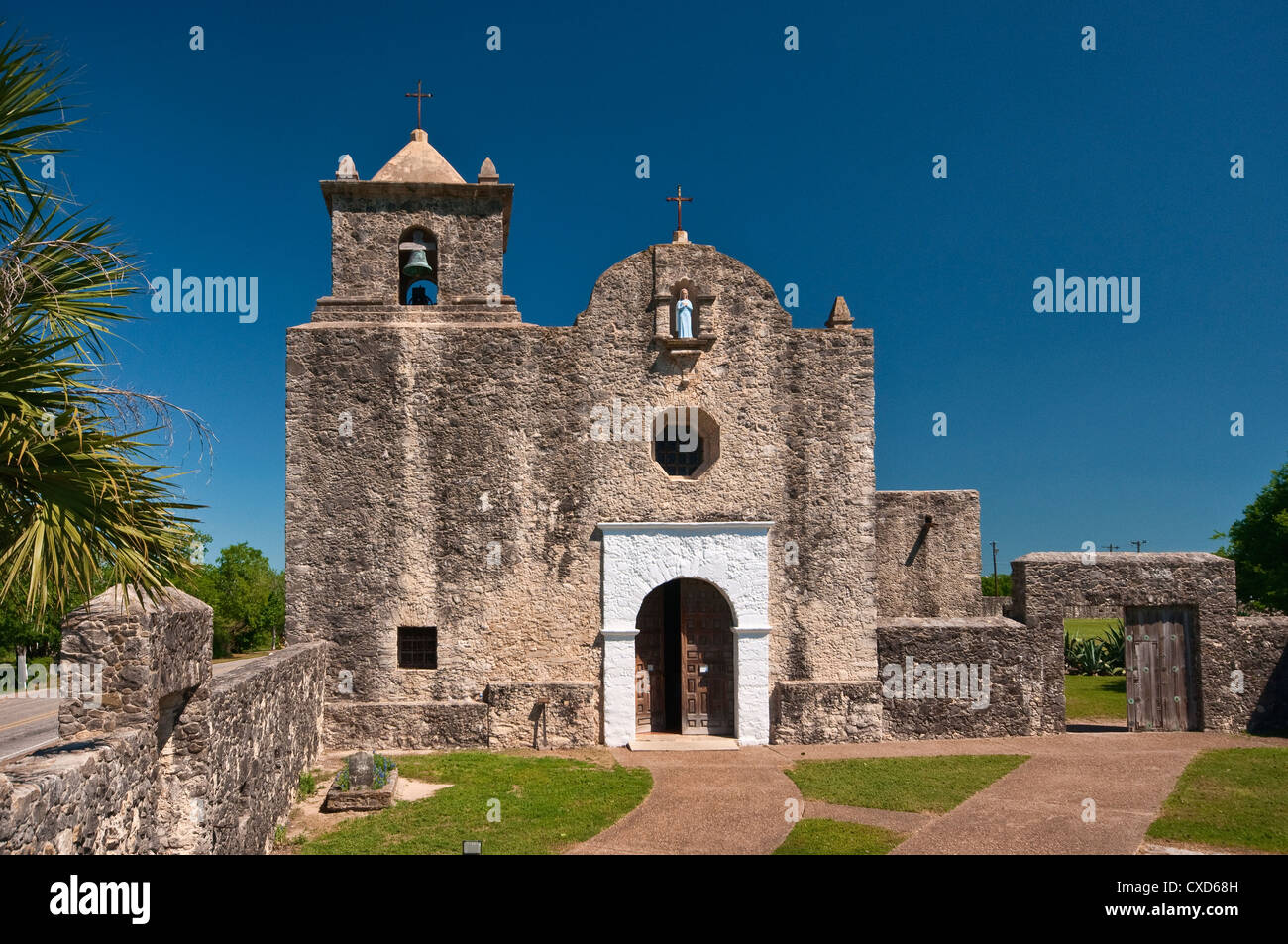 Our Lady of Loreto Chapel at Presidio La Bahia, a fort near Mission Espiritu Santo, near Goliad State Park, Texas, USA Stock Photo