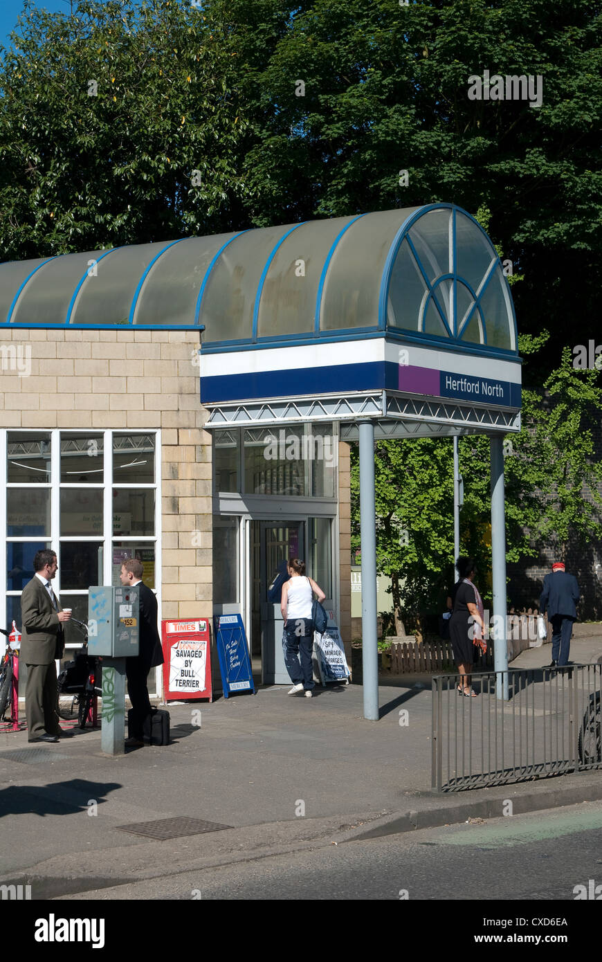 Entrance to Hertford North railway station, England Stock Photo Alamy