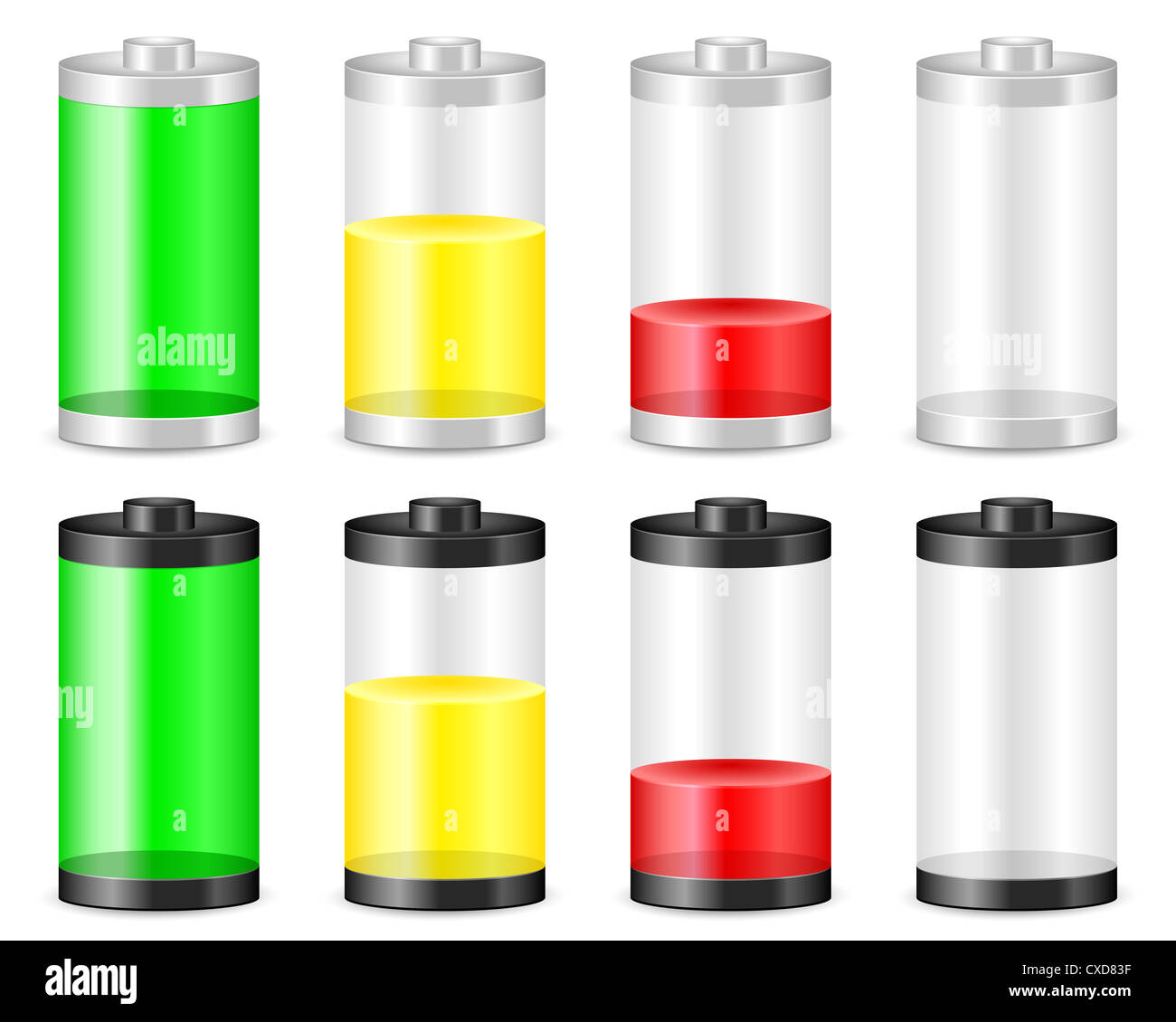 Battery with the level of charge. Vector illustration Stock Photo Alamy