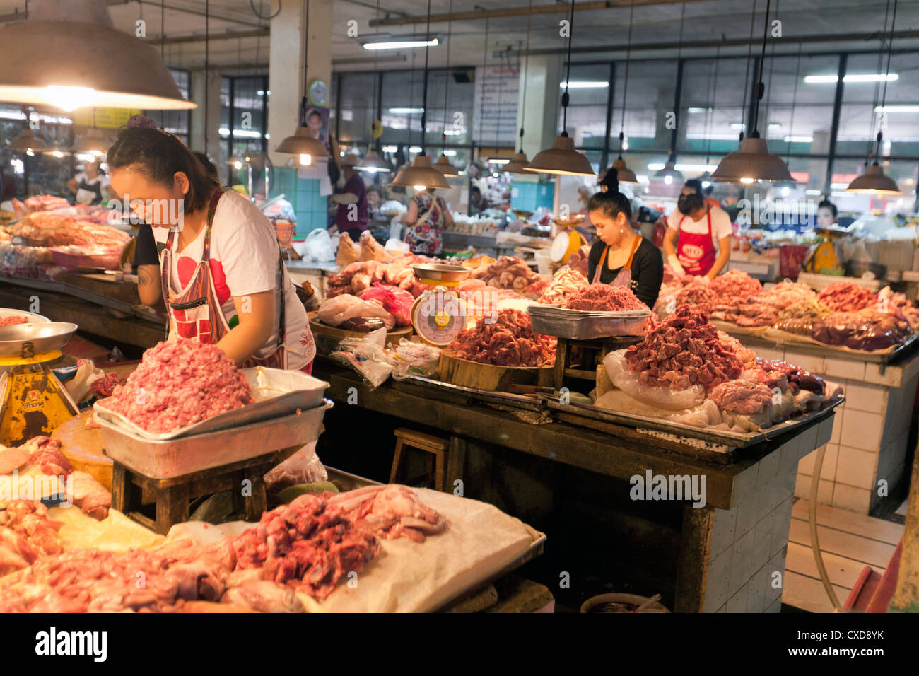 Meat market Chiang Mai Thailand Stock Photo Alamy