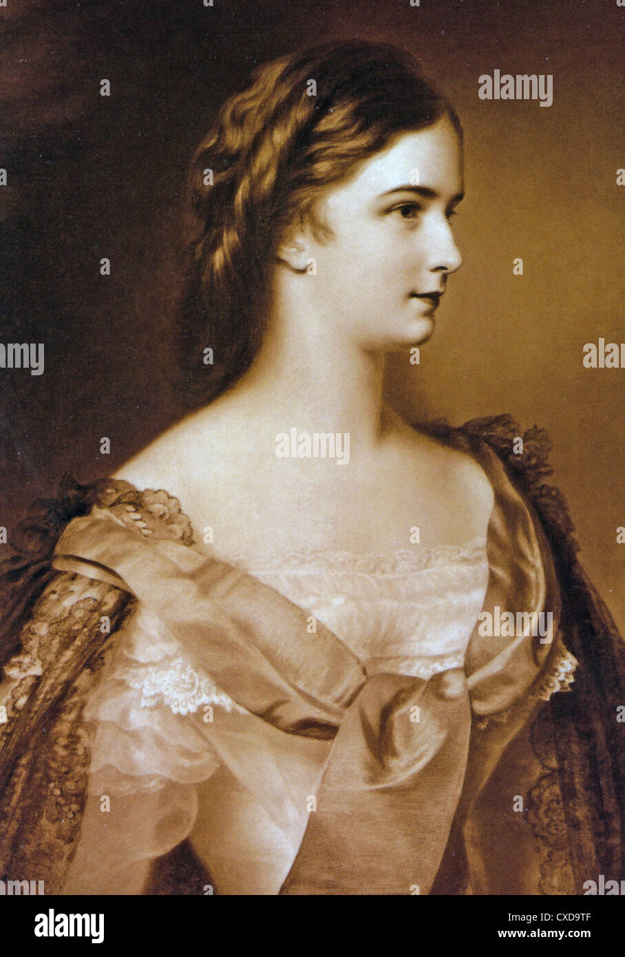EMPRESS ELISABETH OF AUSTRIA (1837-1898) also Queen of Hungary Stock Photo