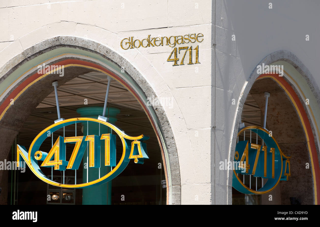 Entrance of the original building of 4711, Eau de Cologne, Glockengasse street, Cologne, Germany, Europe Stock Photo