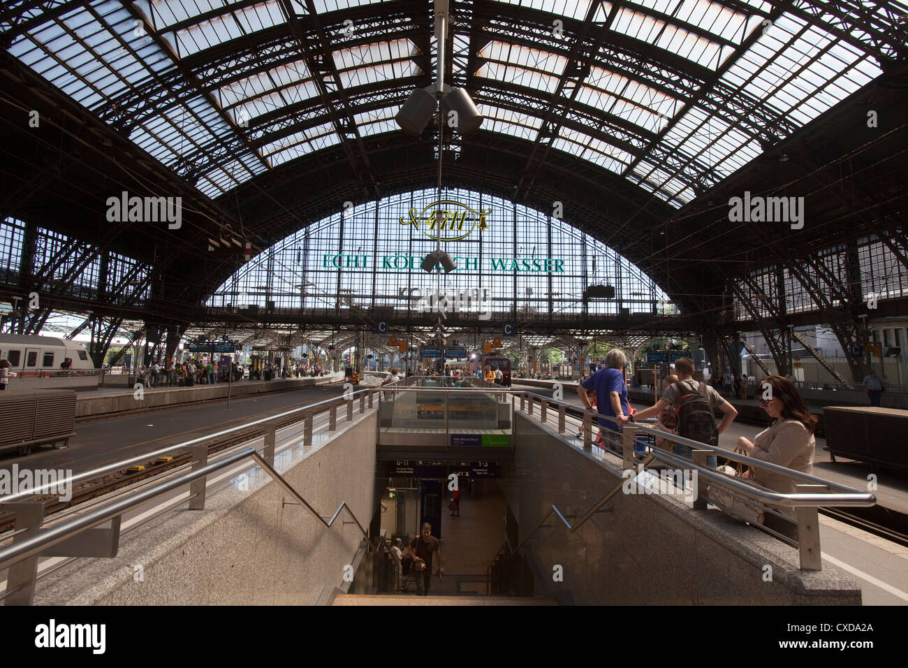 Main train station, Deutsche Bahn AG, Cologne, Germany, Europe Stock