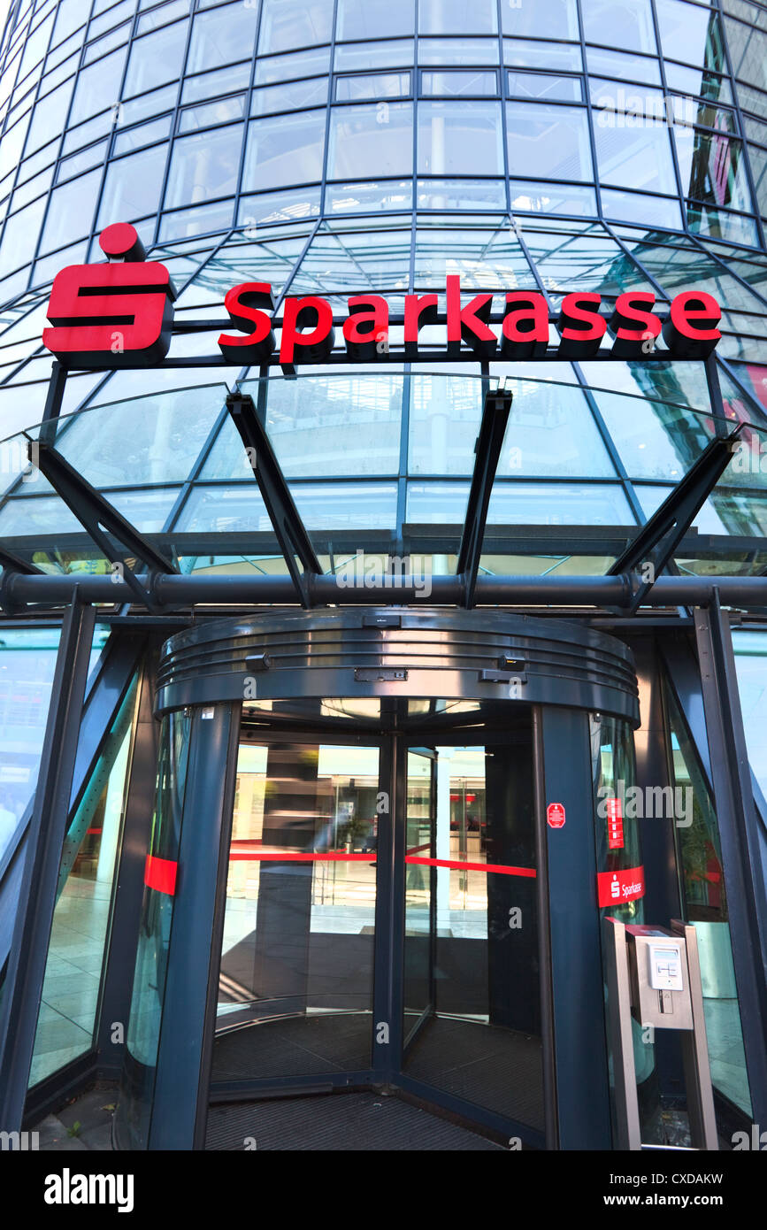 Main building of the society Sparkasse Cologne-Bonn or Stadtsparkasse Cologne, head office, Cologne, Germany, Europe Stock Photo