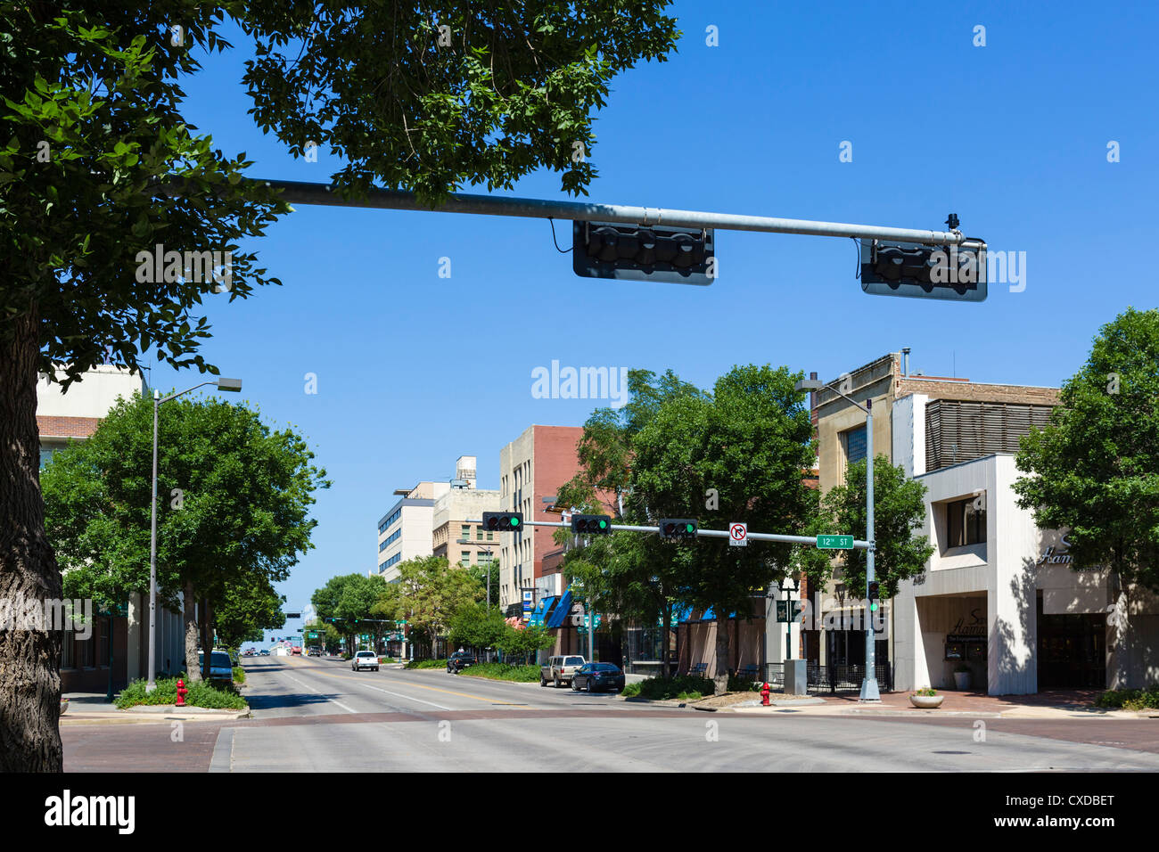 O Street in downtown Lincoln, Nebraska, USA Stock Photo Alamy