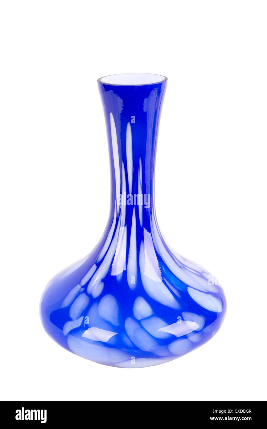 blue glass vase Stock Photo Alamy