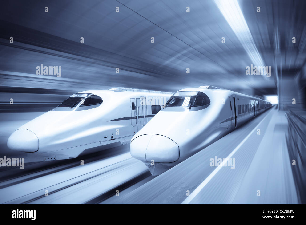 modern high speed train Stock Photo