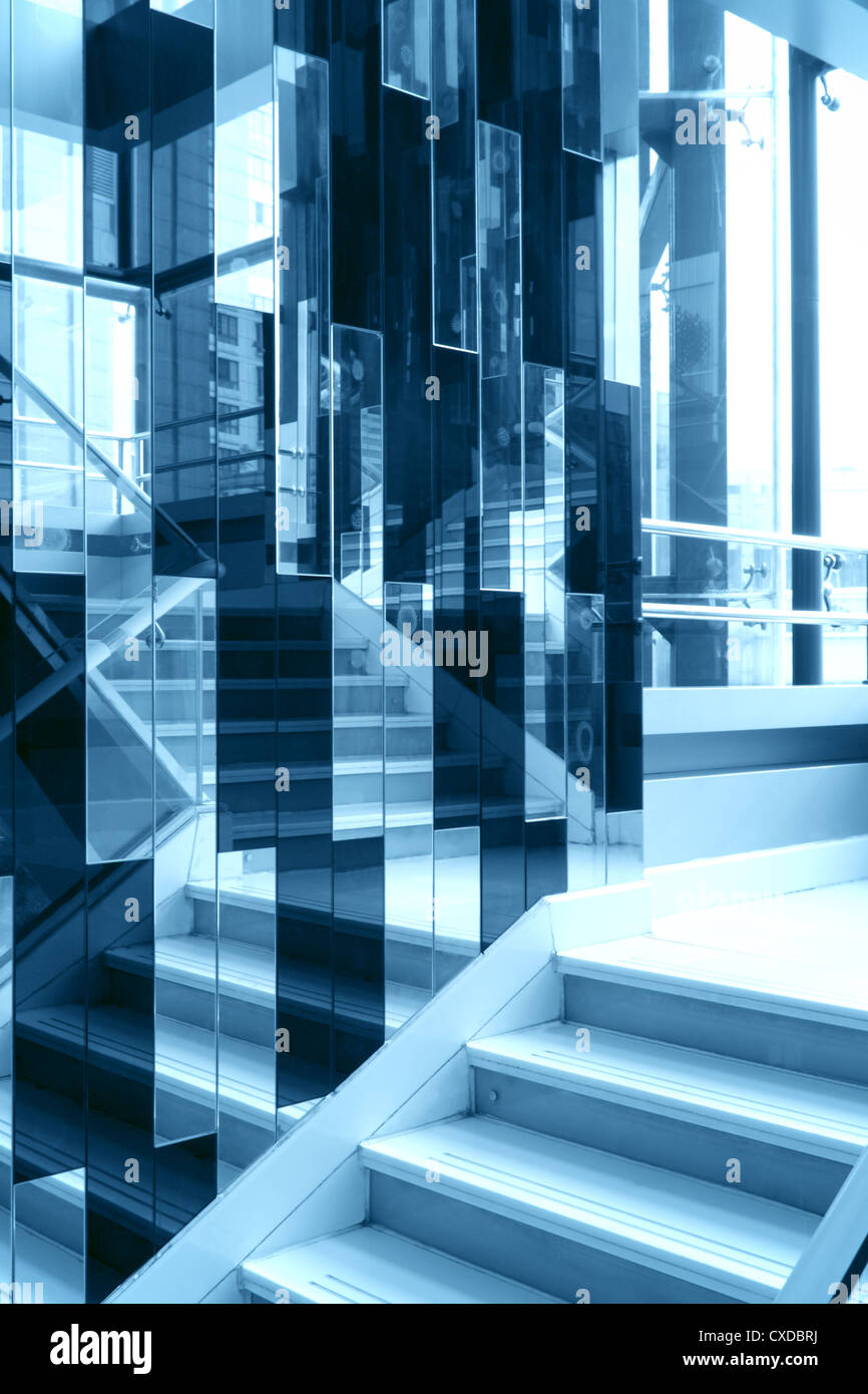 futuristic staircase Stock Photo