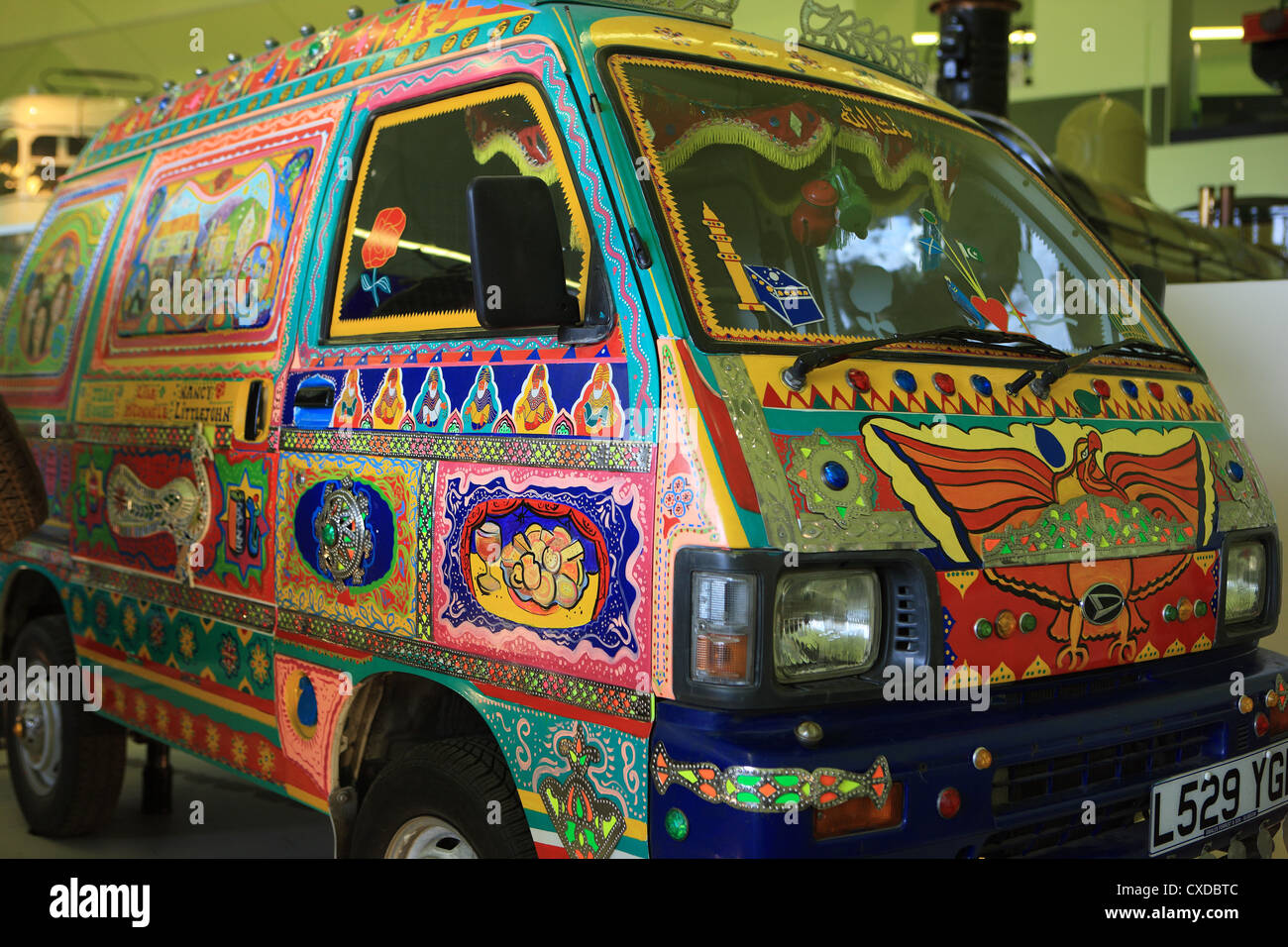This van was decorated Karachi style as part of Glasgow's 1997 Salaam festival of Islamic Culture and Art Stock Photo