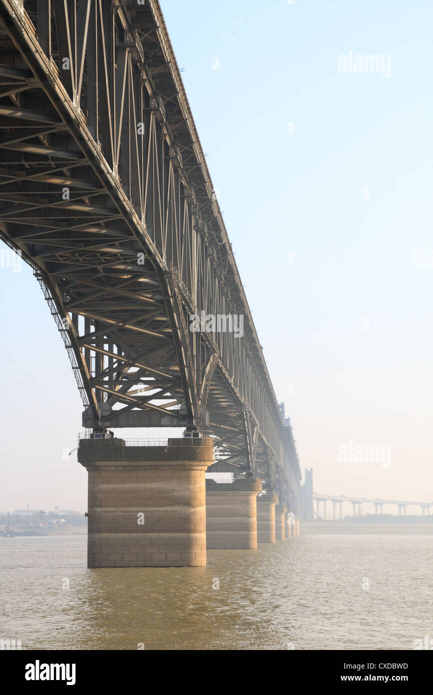 jiujiang yangtze bridge Stock Photo