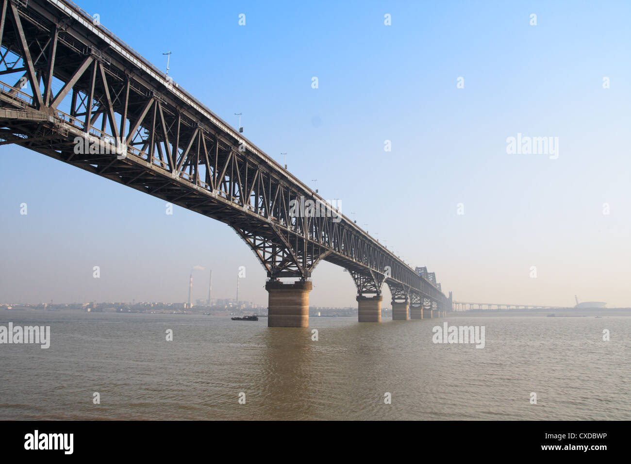 bridge across the yangtze river Stock Photo
