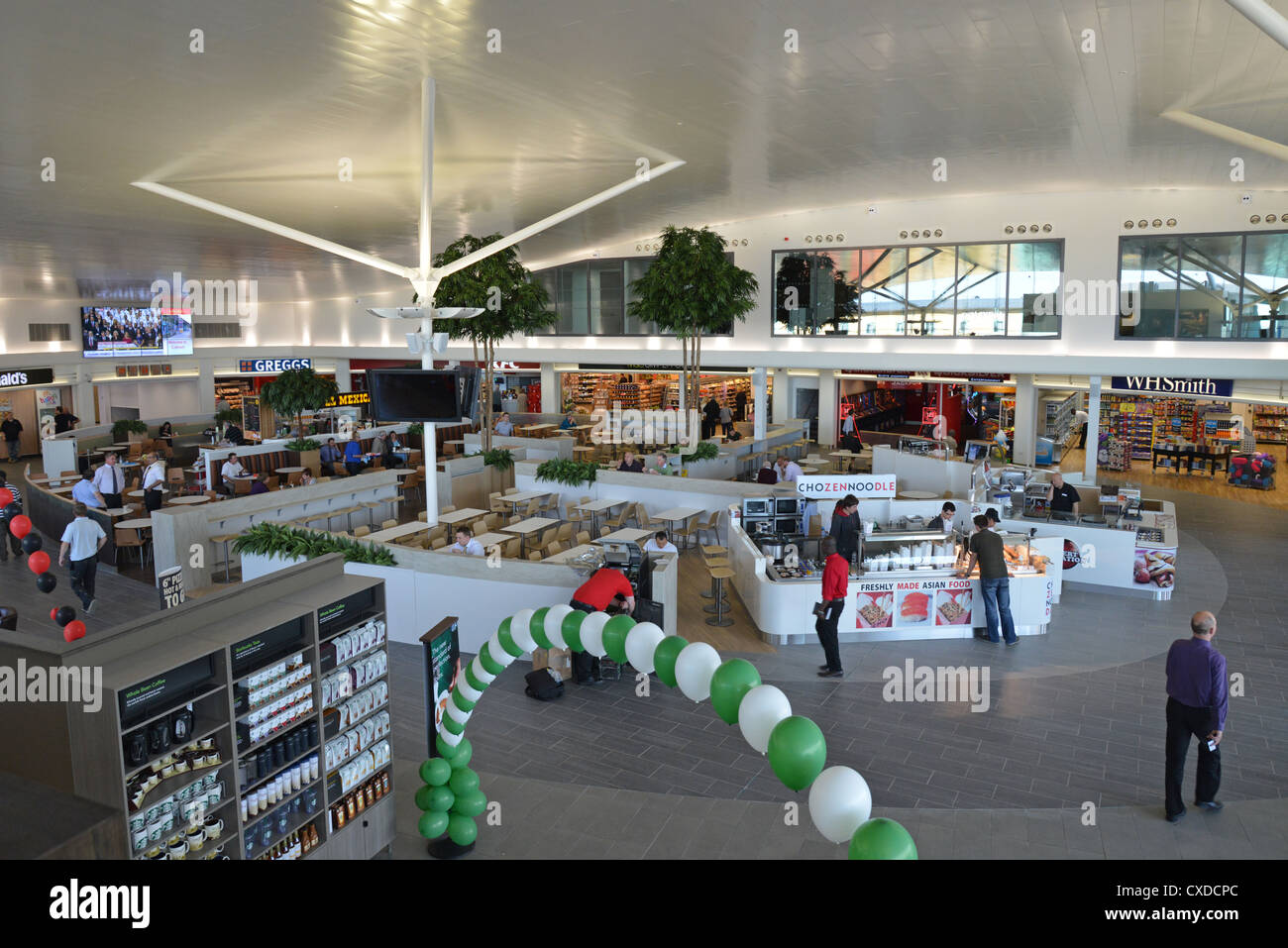 Interior view, Cobham M25 Motorway Service Area, Cobham, Surrey, England, United Kingdom Stock Photo