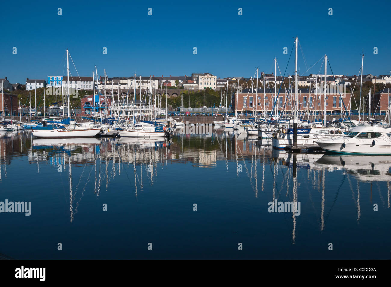 Milford Haven is the second largest town in Pembrokeshire, Wales, United Kingdom. Stock Photo