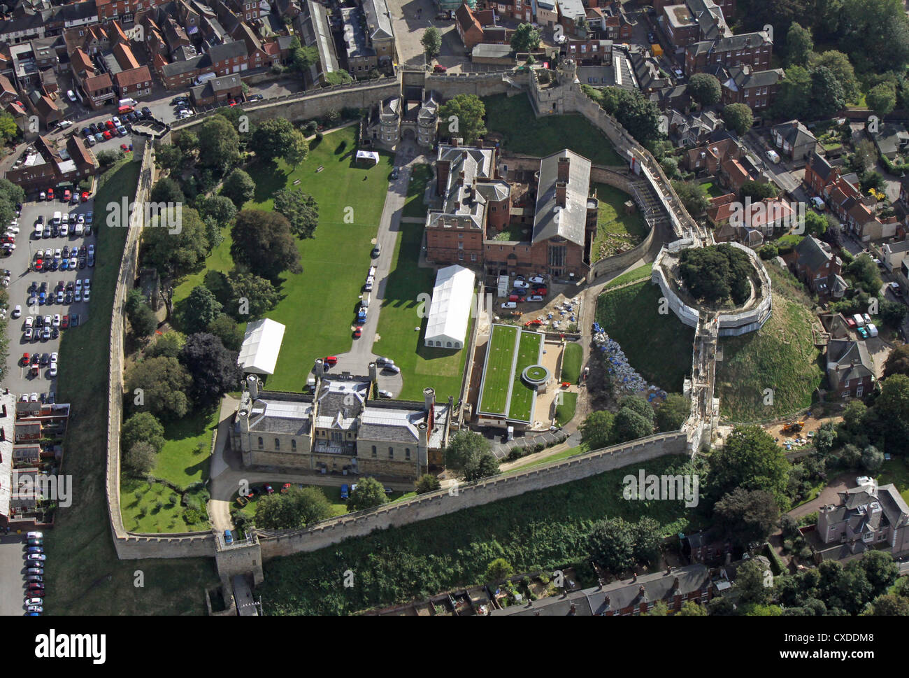 Aerial View Of Lincoln Castle Stock Photo - Alamy