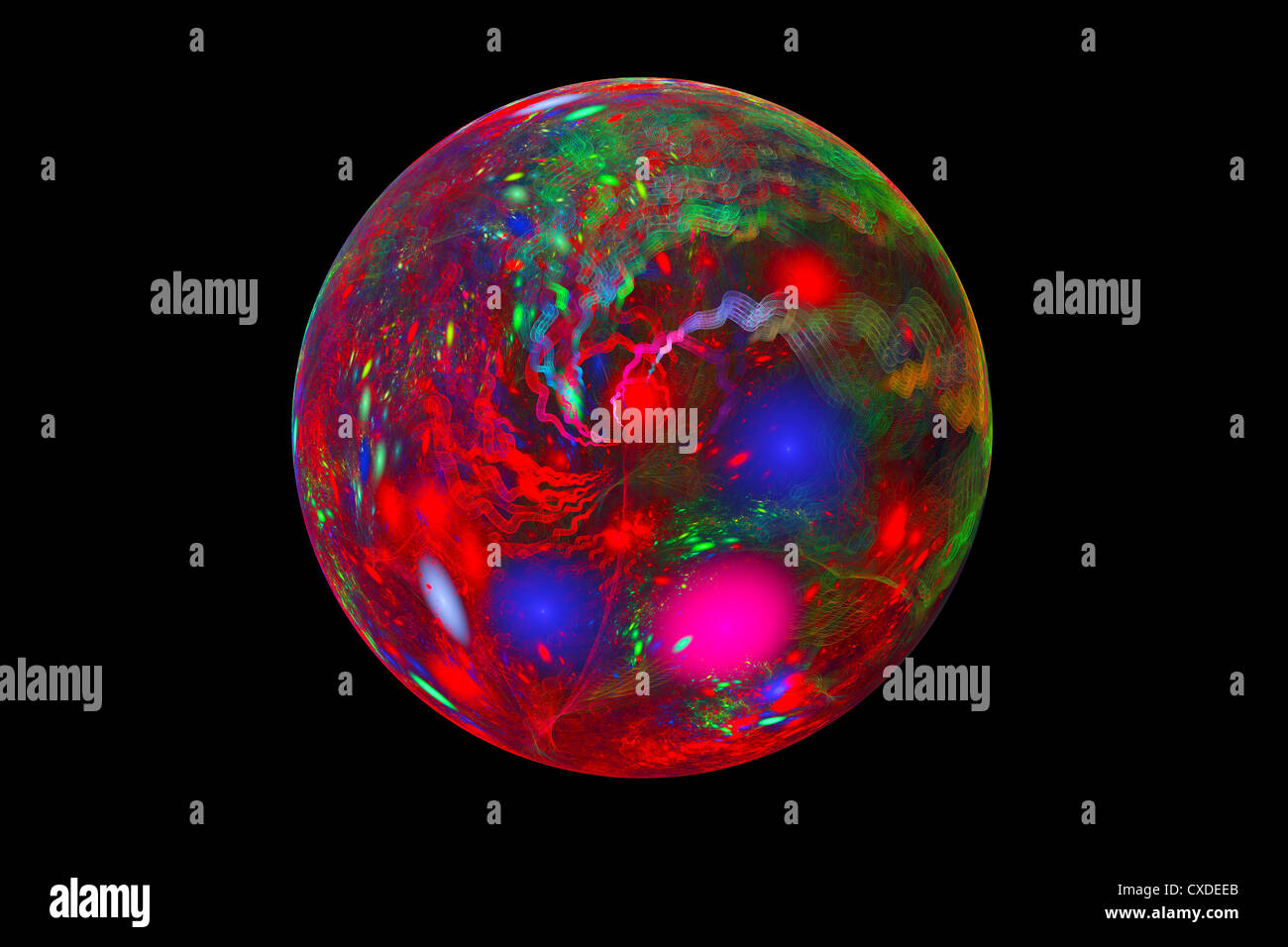 Computer Graphics Sphere Digtal abstract computer graphic sphere fractal image on black ...