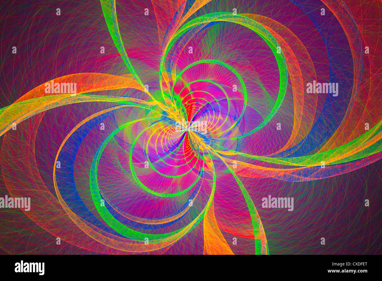Computer generated ribbon vortex fractal flame modern art Stock Photo ...