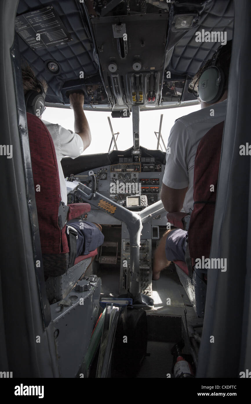 Seaplane cockpit - Stock Image