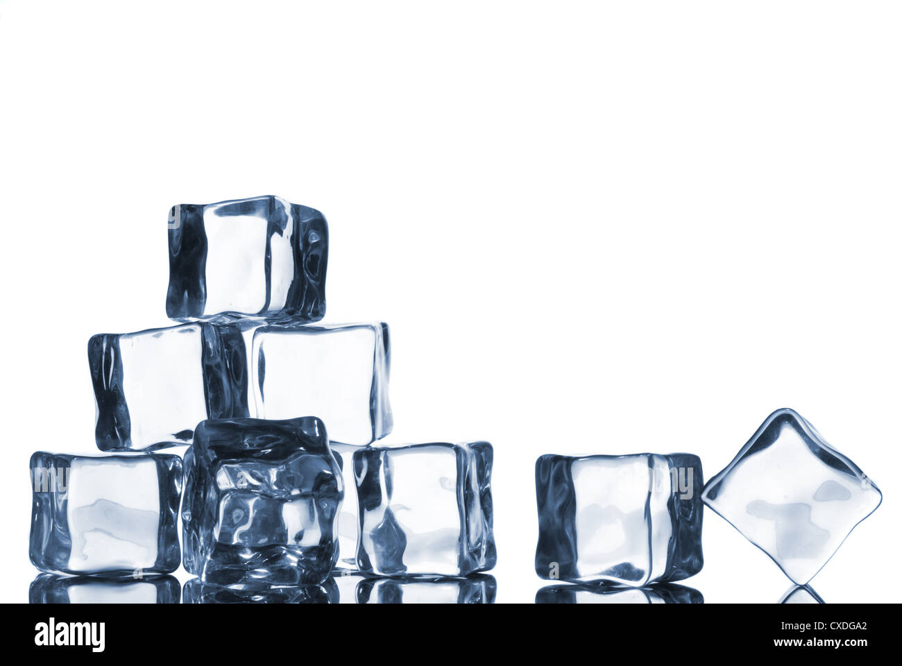 ice cubes with water drops isolated on white Stock Photo - Alamy