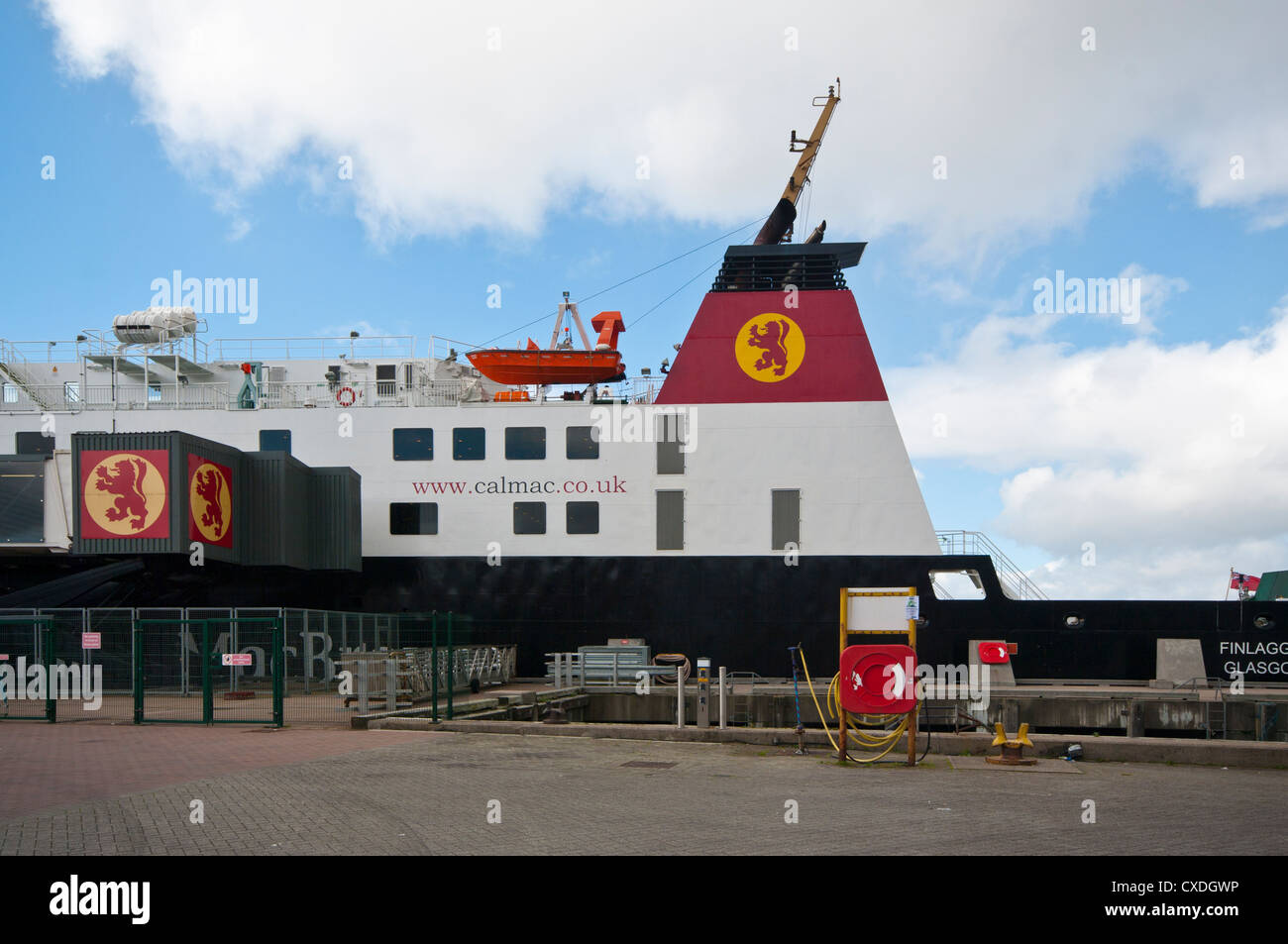 The Caledonian Macbrain Car and Passenger Ferry Finlaggan Glagow Docked